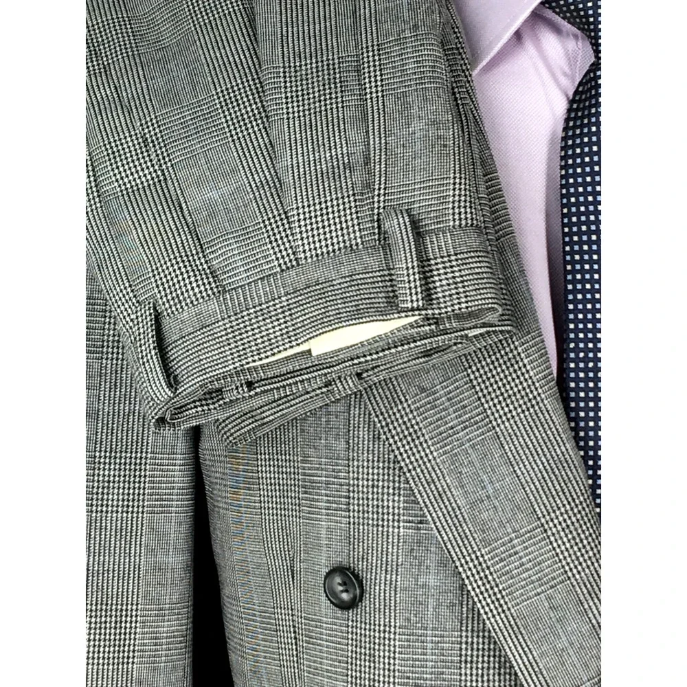 42L Malibu Clothes Beverly Hills Mens Vintage Double Breasted Wool Suit Pants 36